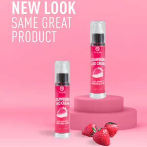 SECRETPLAY LUBRICANTE 2-1 EFECTO CALOR FRESA&NATA 50ML - Imagen 4