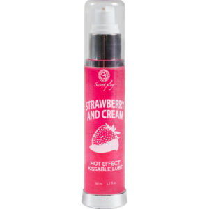 SECRETPLAY LUBRICANTE 2-1 EFECTO CALOR FRESA&NATA 50ML - Imagen 2
