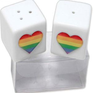 PRIDE - SALERO Y PIMIENTA CERAMICA CON COZARON LGBT