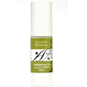 EXTASE SENSUEL ACEITE DE MASAJE EFECTO CALOR CON FEROMONAS MOJITO 30ML - Imagen 2
